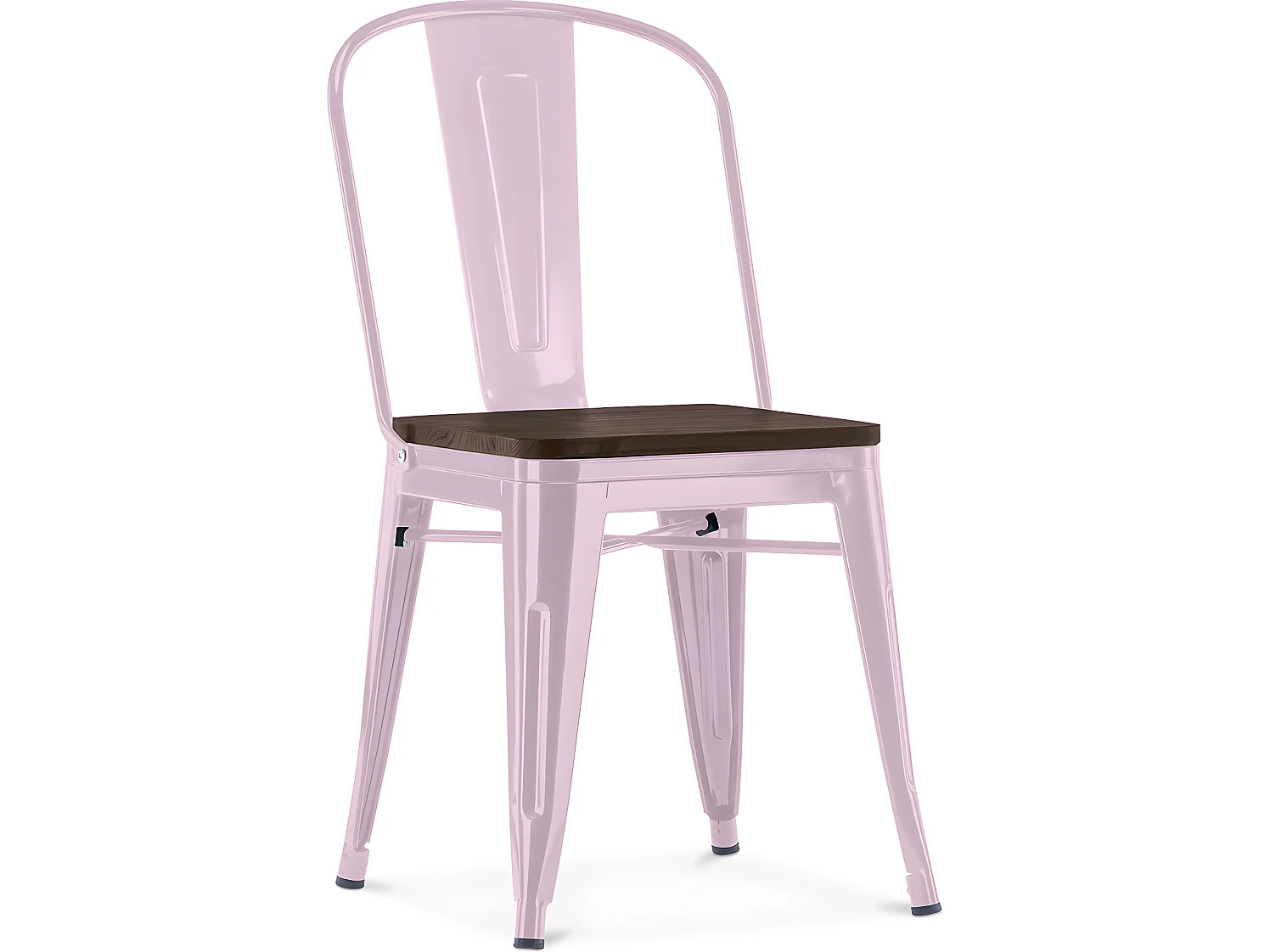 Sedia da pranzo - Design industriale - Legno e acciaio - Stylix