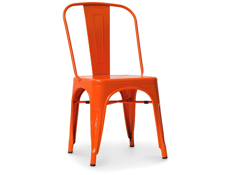 Chaise en acier de salle à manger - Design industriel - Nouvelle édition - Stylix Orange