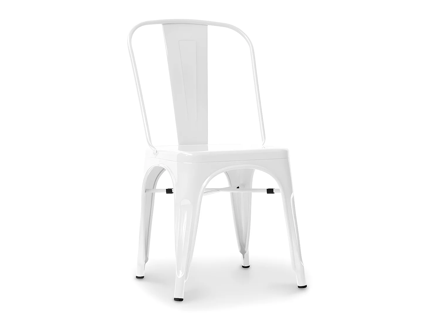 Chaise en acier de salle à manger - Design industriel - Nouvelle édition - Stylix Blanc