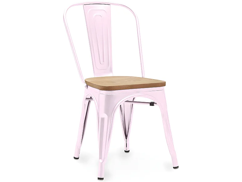 Silla de Comedor - Diseño Industrial - Acero y Madera - Nueva Edición - Stylix