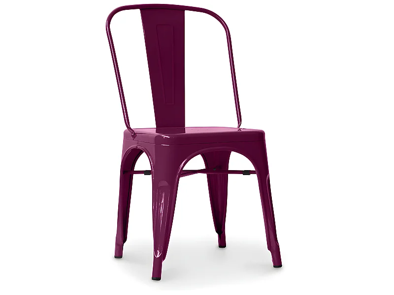 Chaise en acier de salle à manger - Design industriel - Nouvelle édition - Stylix Violet