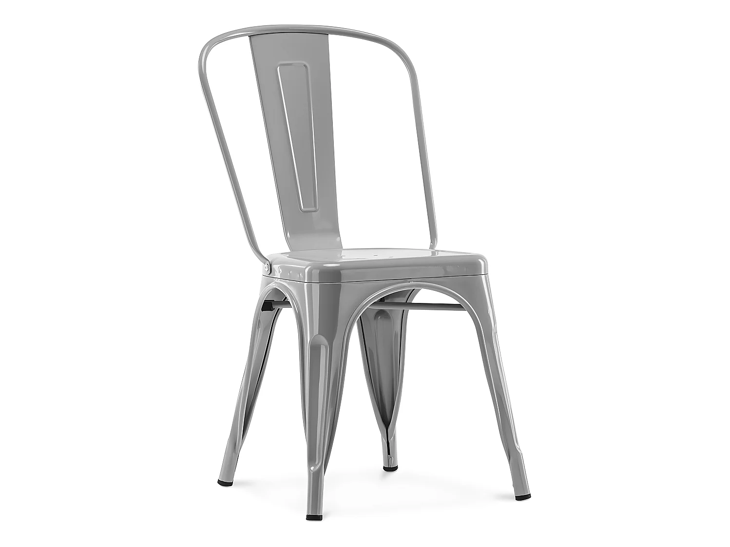 Chaise de salle à manger - Design industriel - Acier - Nouvelle édition - Stylix Gris clair