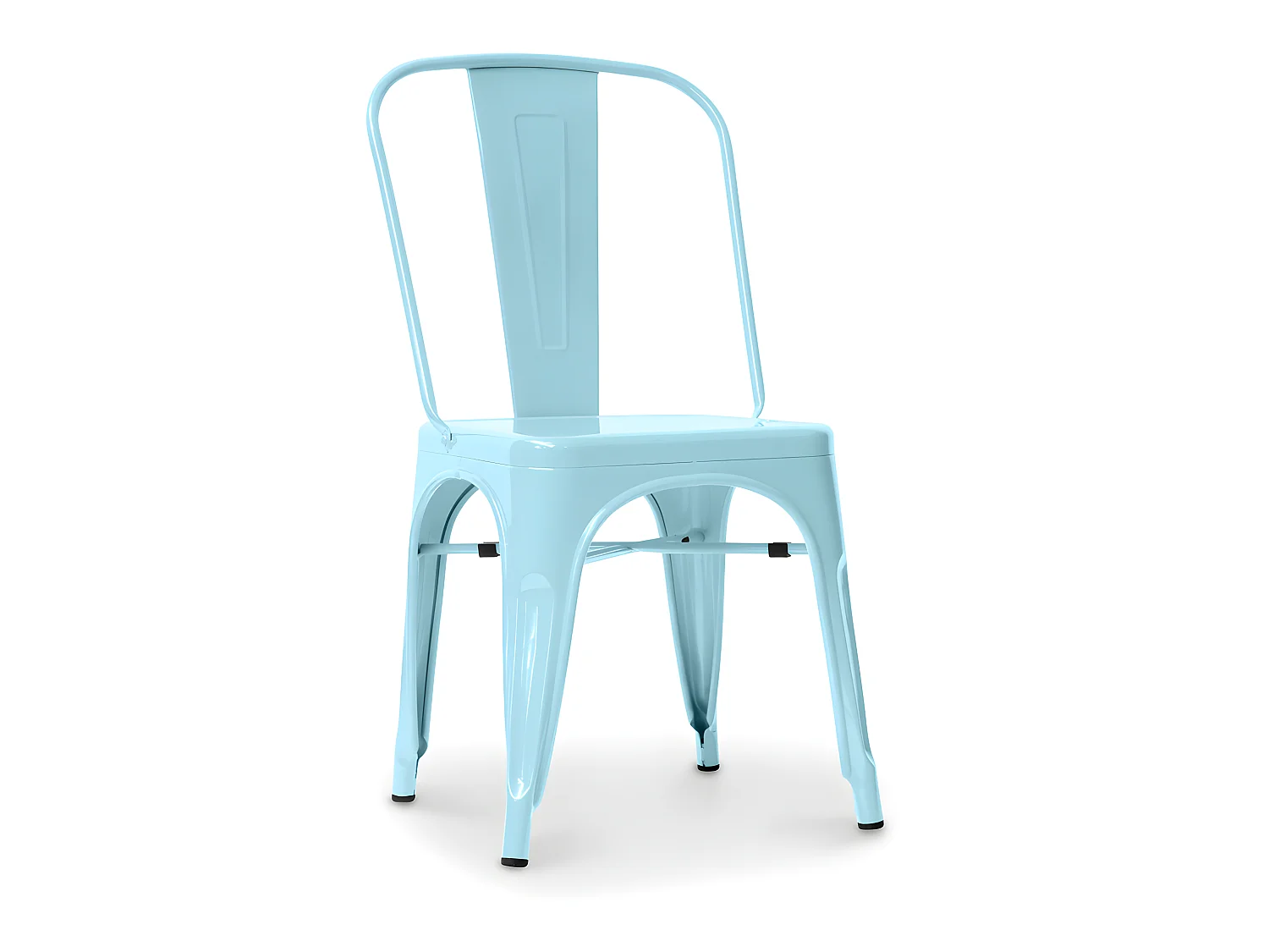 Chaise en acier de salle à manger - Design industriel - Nouvelle édition - Stylix Bleu clair