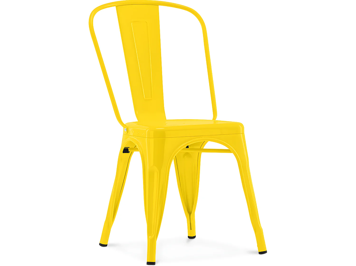Chaise de salle à manger - Design industriel - Acier - Nouvelle édition - Stylix Jaune