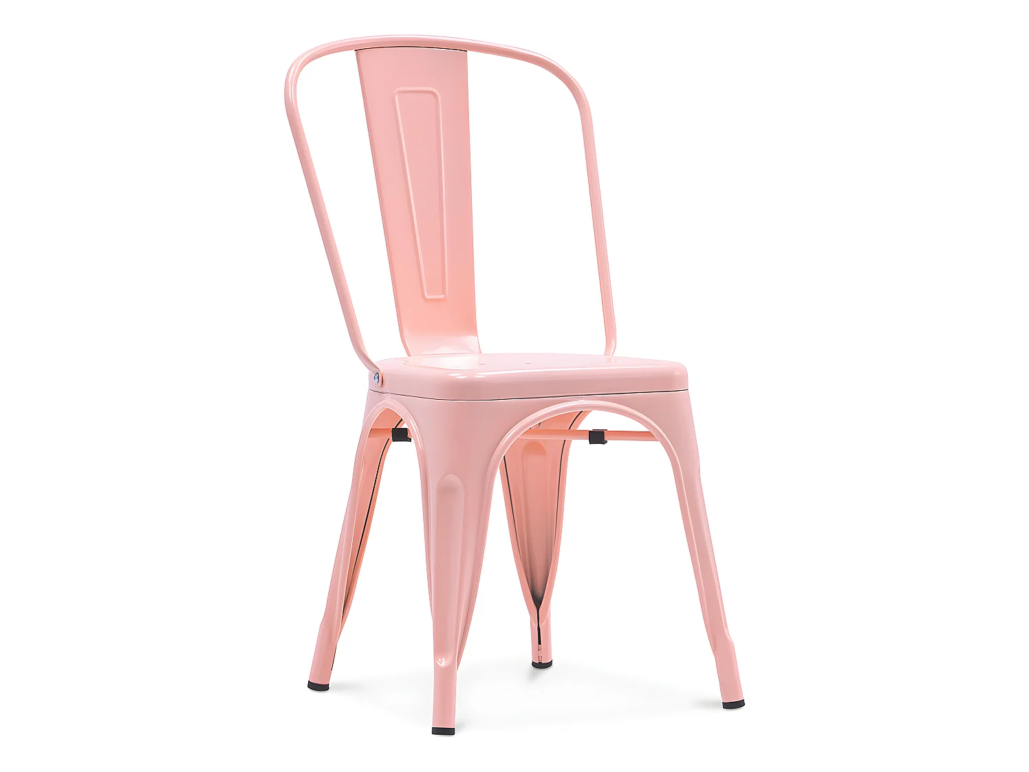 Chaise de salle à manger - Design industriel - Acier - Nouvelle édition - Stylix Orange pâle