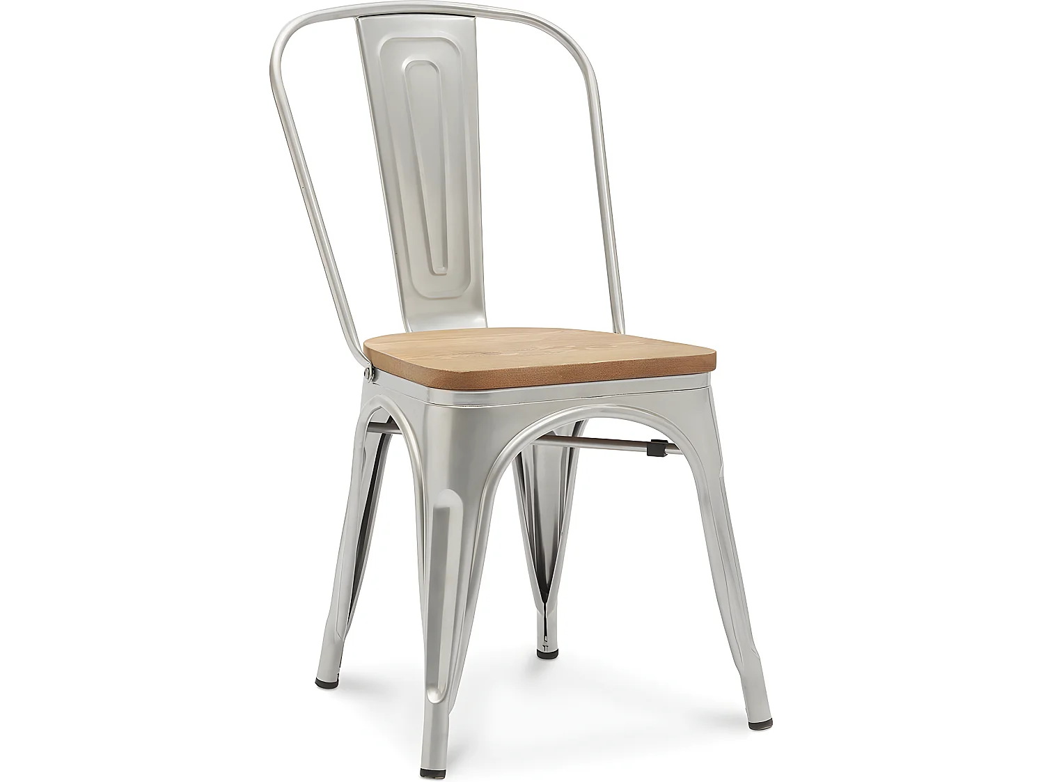 Chaise de salle à manger - Design industriel - Acier et bois - Nouvelle édition - Stylix Acier