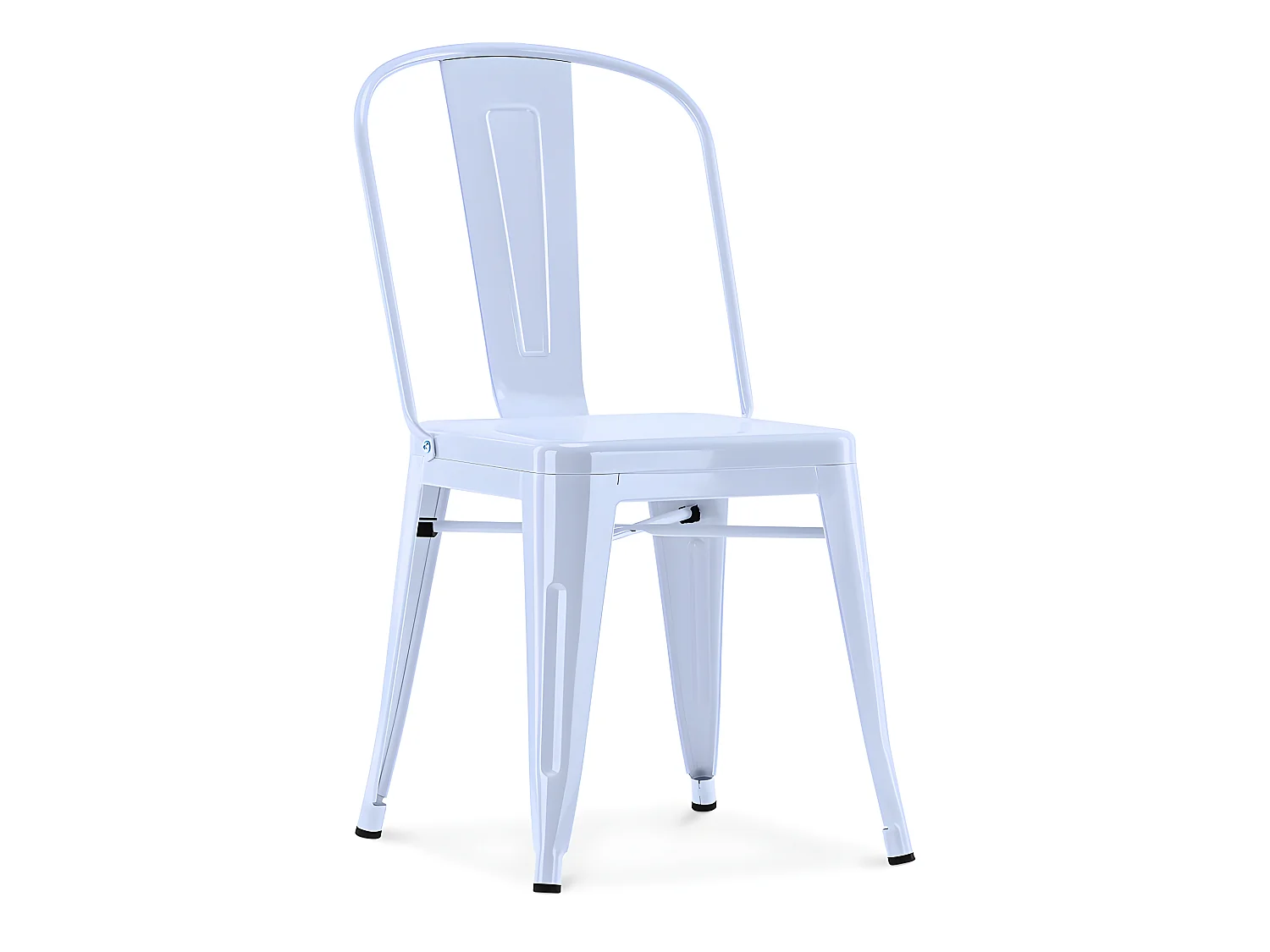 Chaise de salle à manger en acier - Design industriel - Nouvelle édition - Stylix Bleu gris