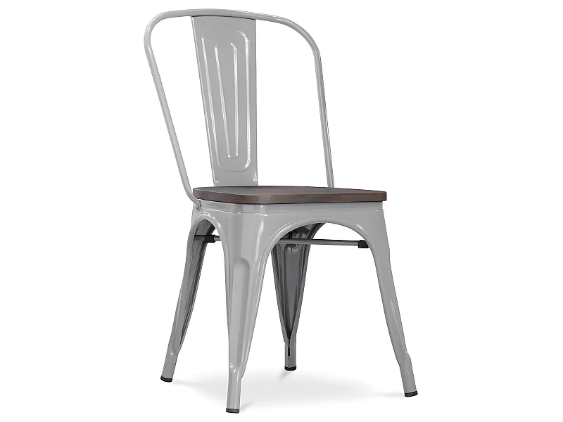 Esszimmerstuhl - Industriedesign - Holz und Stahl - Neue Ausgabe - Stylix