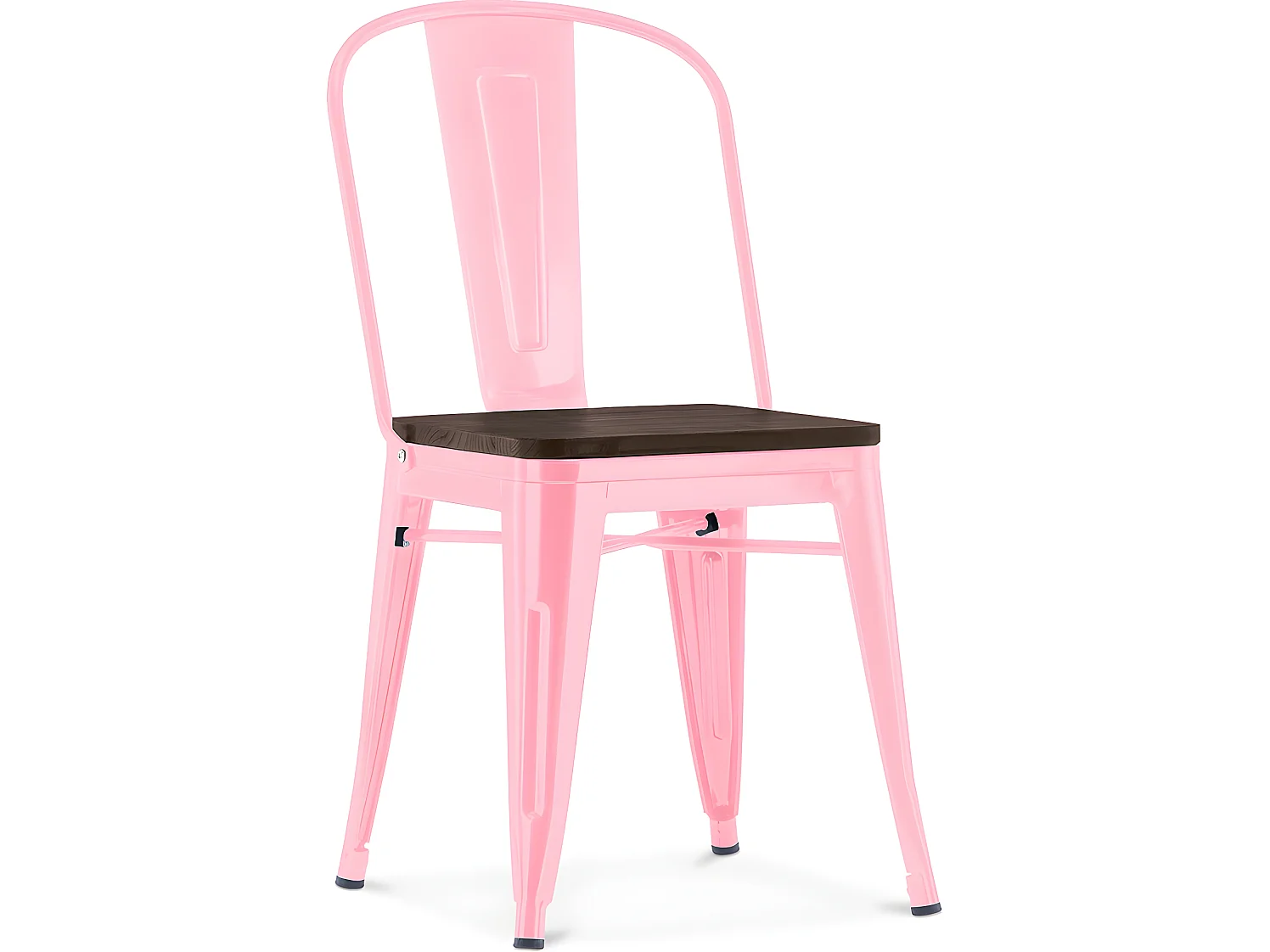 Sedia da pranzo - Design industriale - Legno e acciaio - Stylix