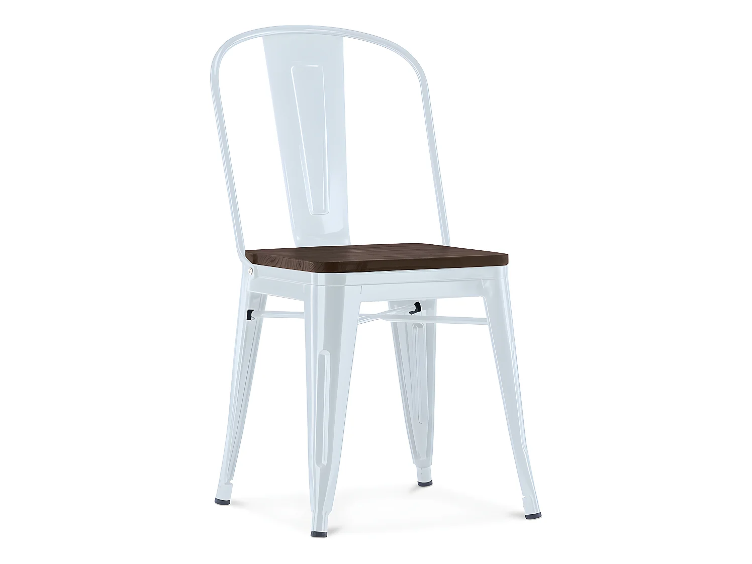 Chaise de salle à manger - Design Industriel - Bois et Acier - Stylix Bleu gris