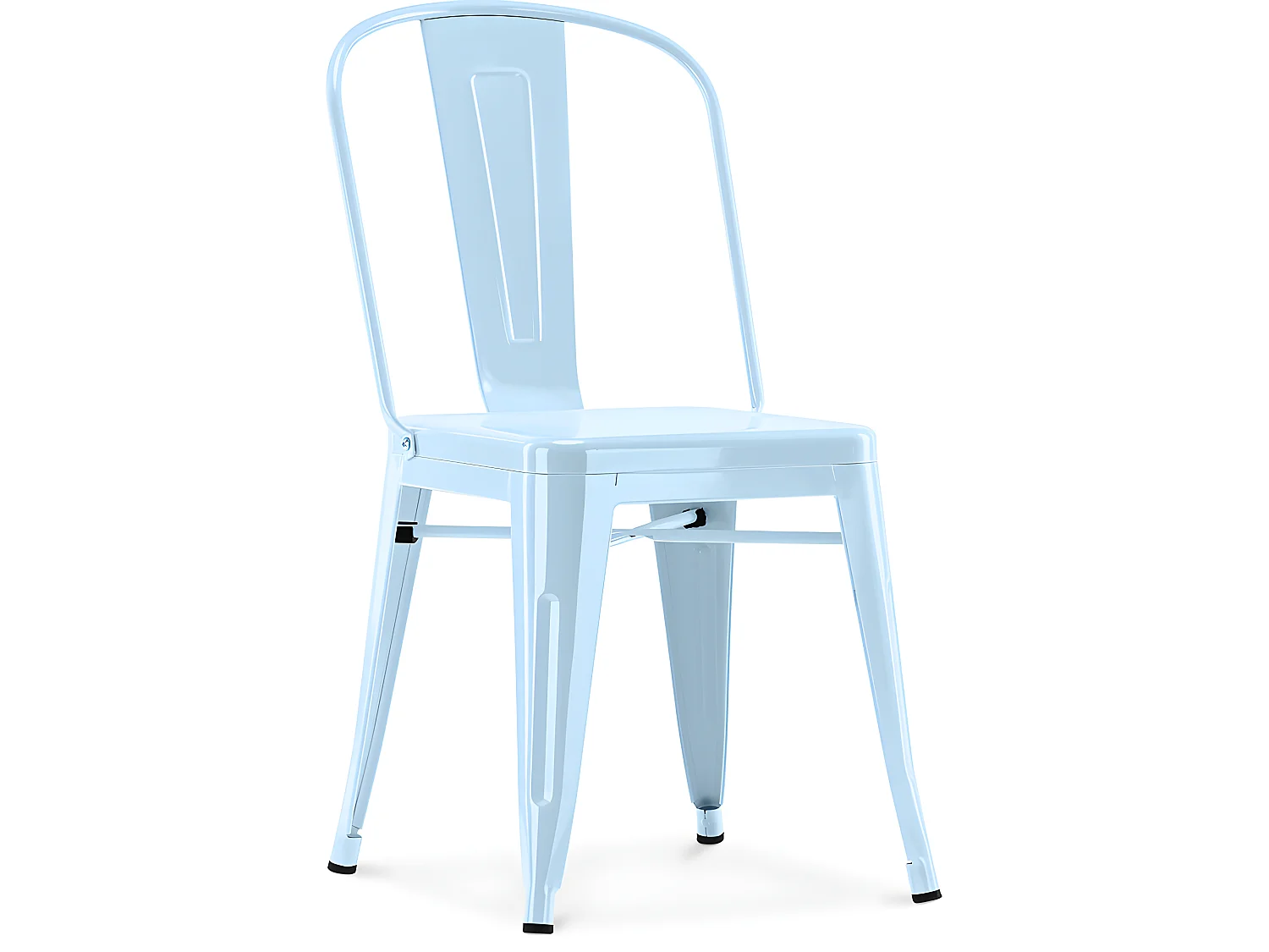 Chaise de salle à manger en acier - Design industriel - Nouvelle édition - Stylix Bleu clair