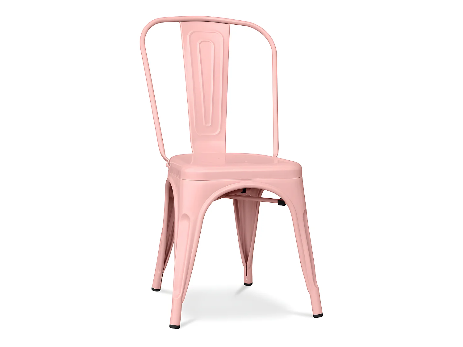 Chaise de salle à manger - Design industriel - Acier - Mat - Nouvelle édition -Stylix Orange pâle
