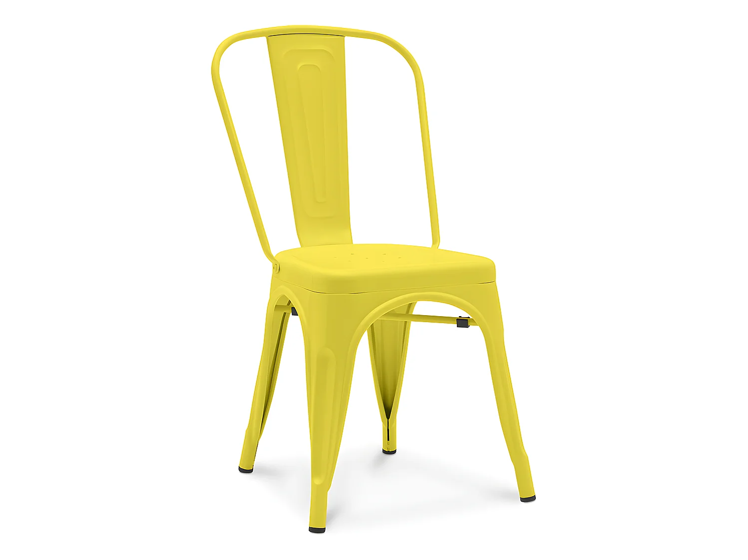 Chaise de salle à manger - Design industriel - Acier - Mat - Nouvelle édition -Stylix Jaune
