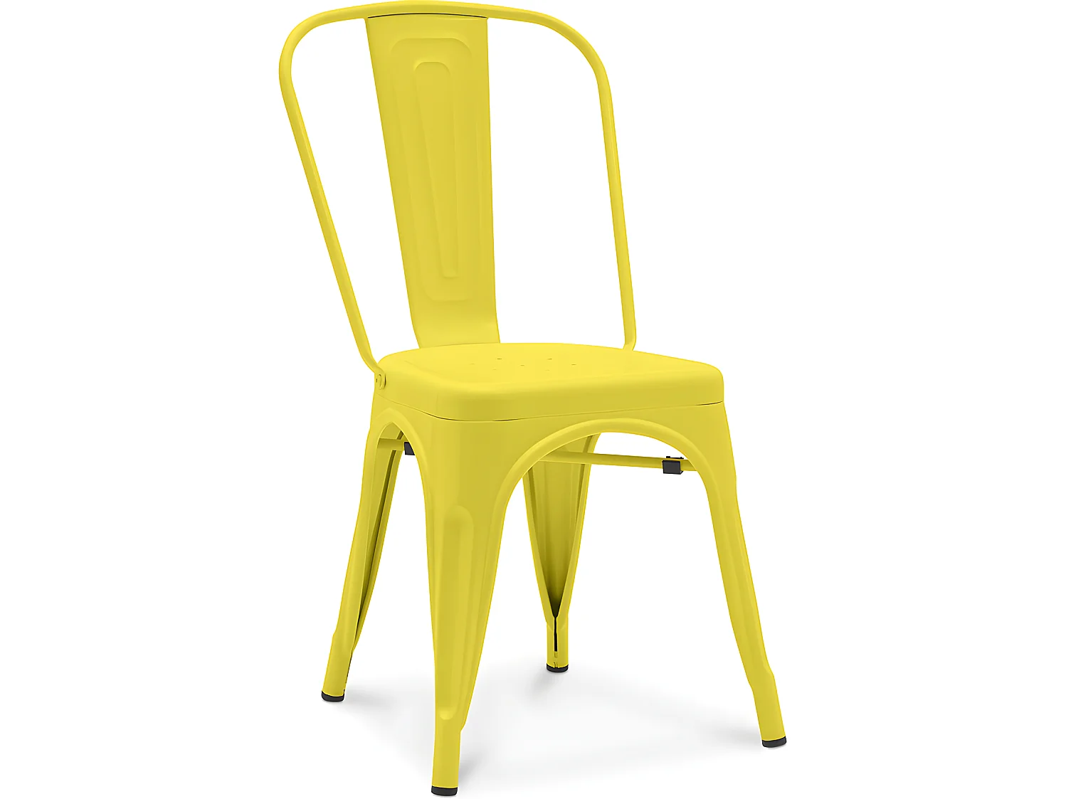 Chaise de salle à manger - Design industriel - Acier - Mat - Nouvelle édition -Stylix Jaune