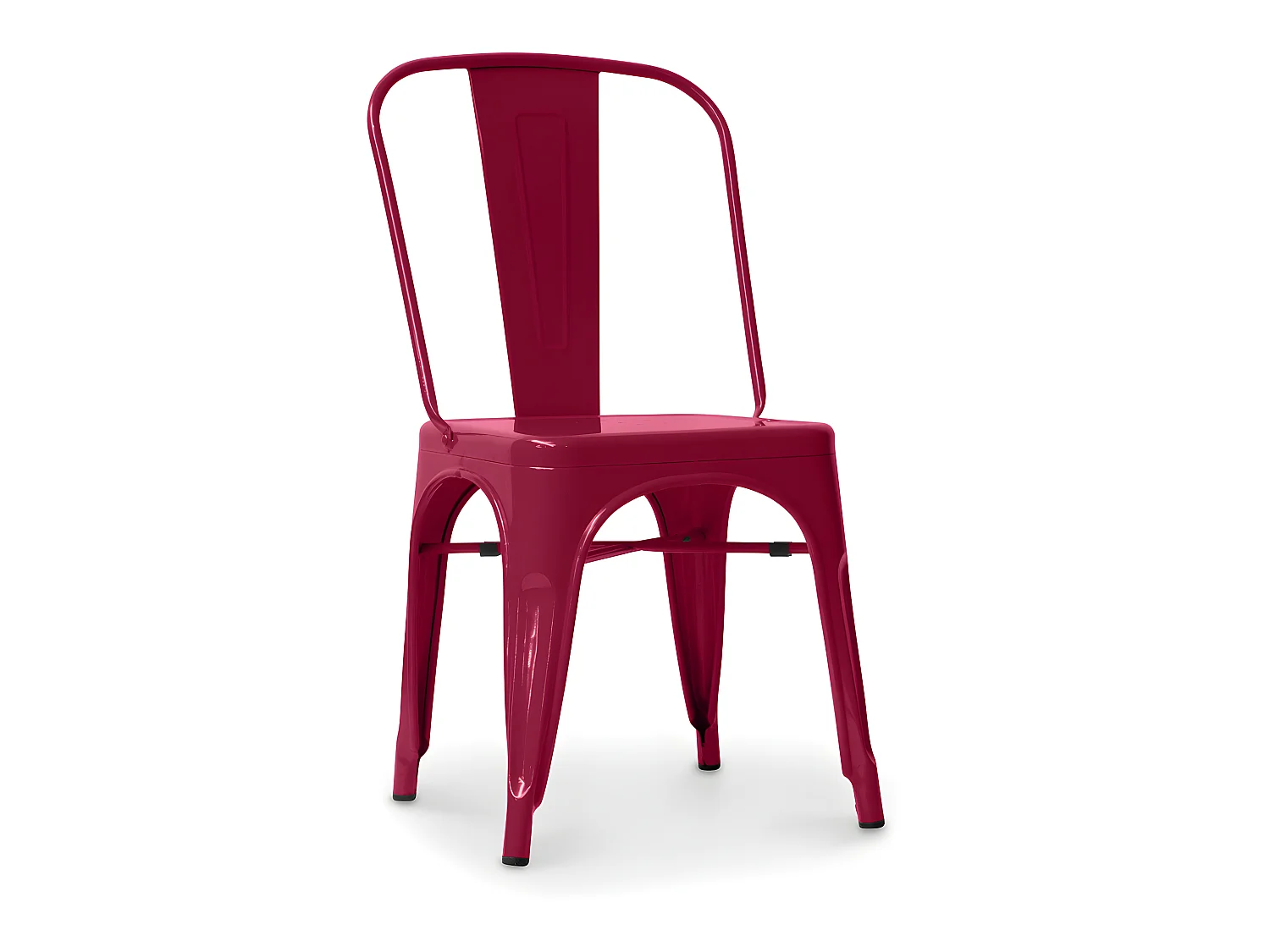 Chaise en acier de salle à manger - Design industriel - Nouvelle édition - Stylix Fuchsia