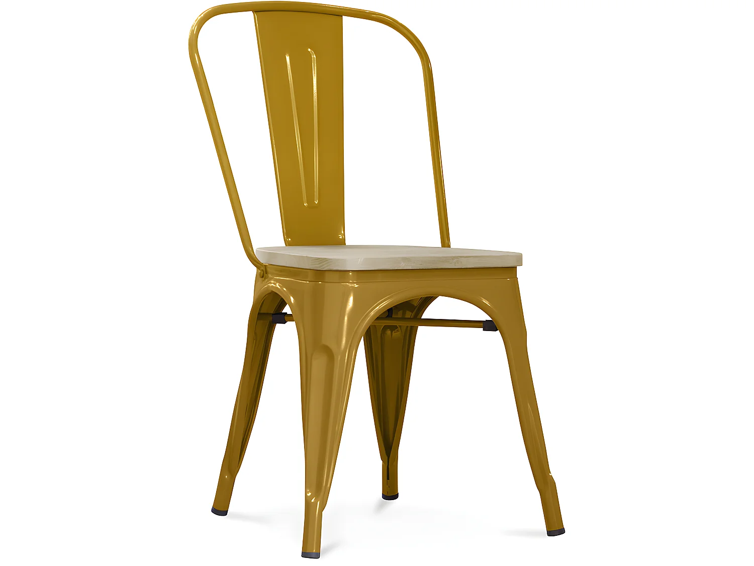 Esszimmerstuhl - Industriedesign - Stahl und Holz - Neuauflage - Stylix