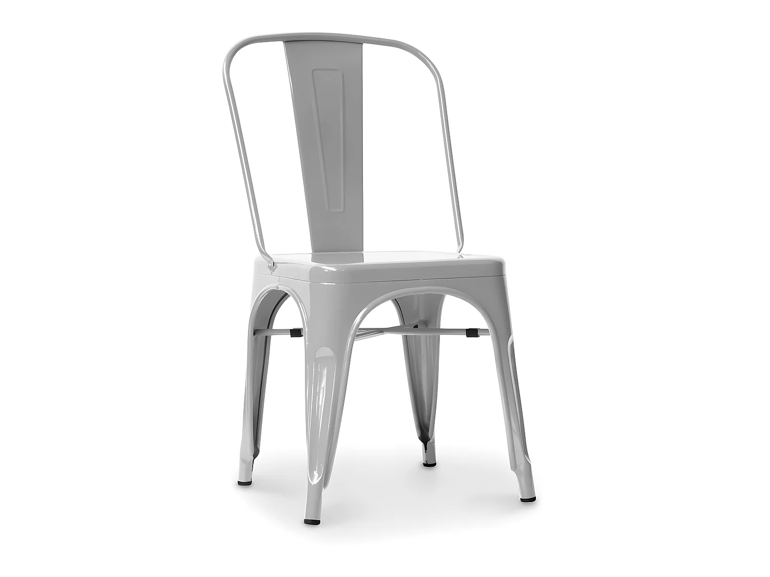 Chaise en acier de salle à manger - Design industriel - Nouvelle édition - Stylix Gris clair