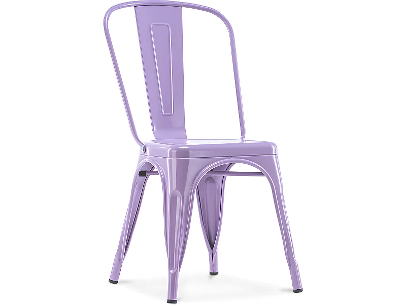 Chaise de salle à manger - Design industriel - Acier - Nouvelle édition - Stylix Violet pastel