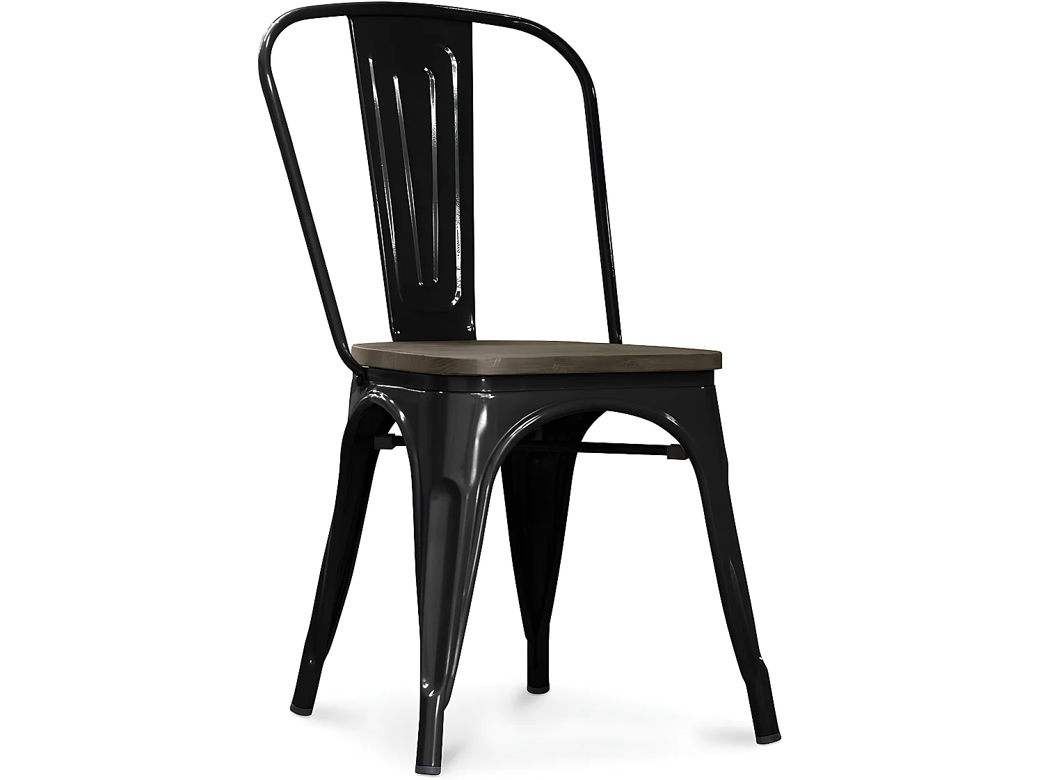 Silla de Comedor - Diseño Industrial - Acero y Madera - Nueva Edición - Stylix