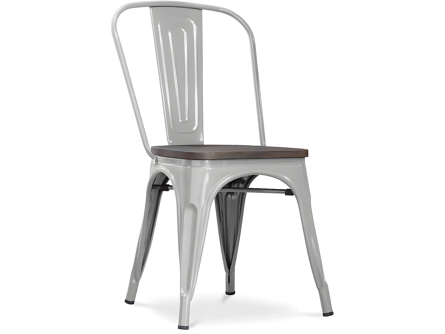 Chaise de salle à manger - Design industriel - Acier et bois - Nouvelle édition - Stylix Acier