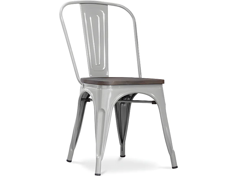 Esszimmerstuhl - Industriedesign - Stahl und Holz - Neuauflage - Stylix