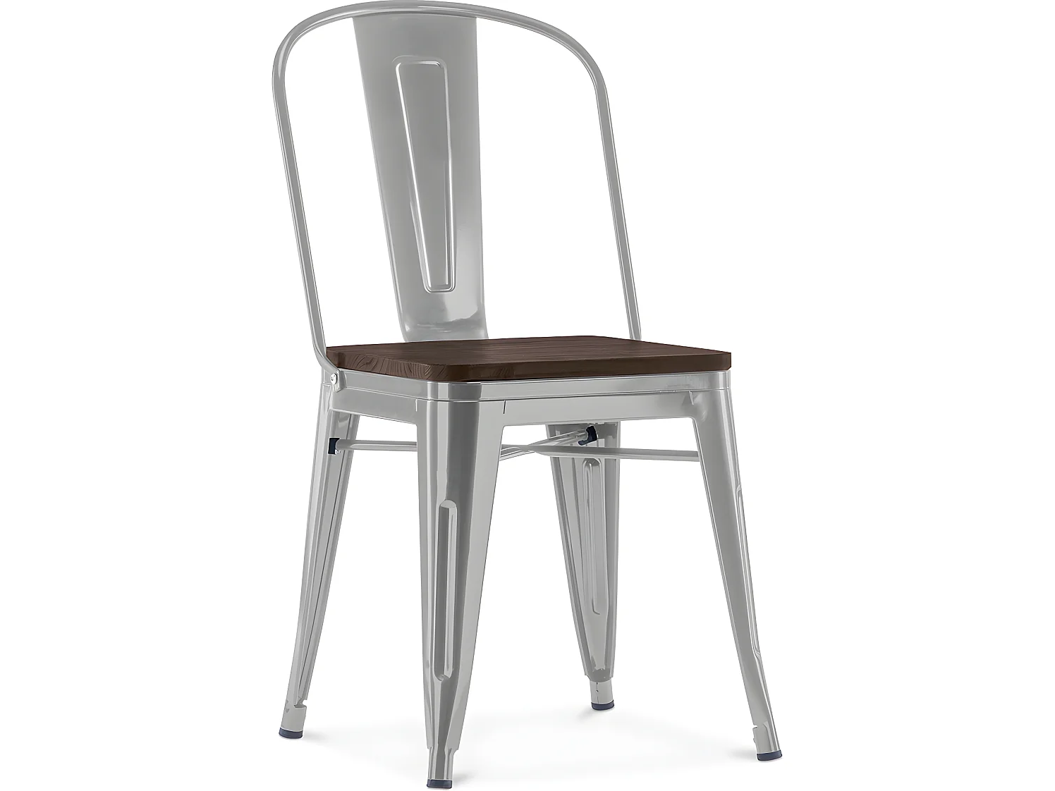 Silla de Comedor - Diseño Industrial - Madera y Acero - Stylix