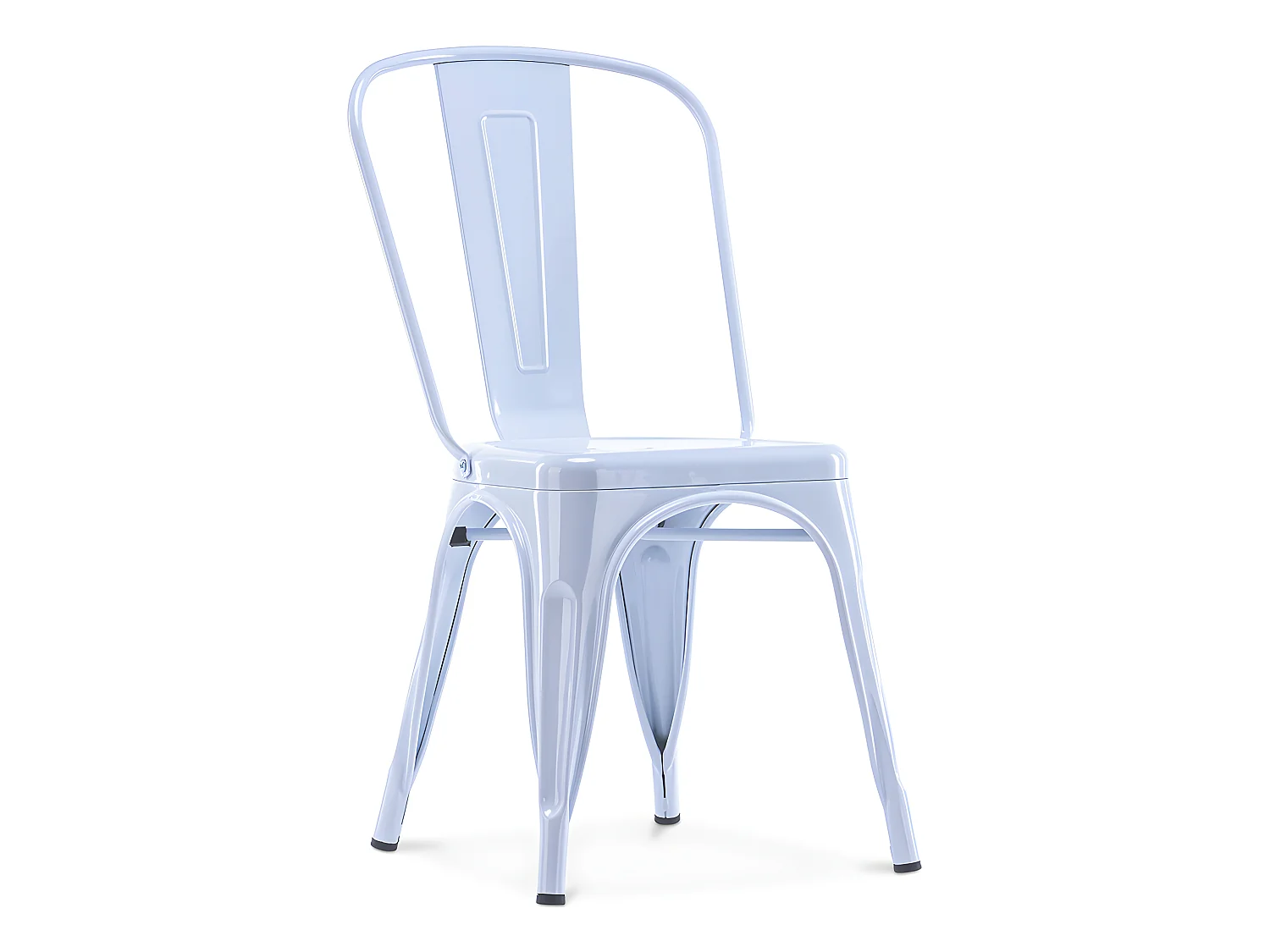 Chaise de salle à manger - Design industriel - Acier - Nouvelle édition - Stylix Bleu gris