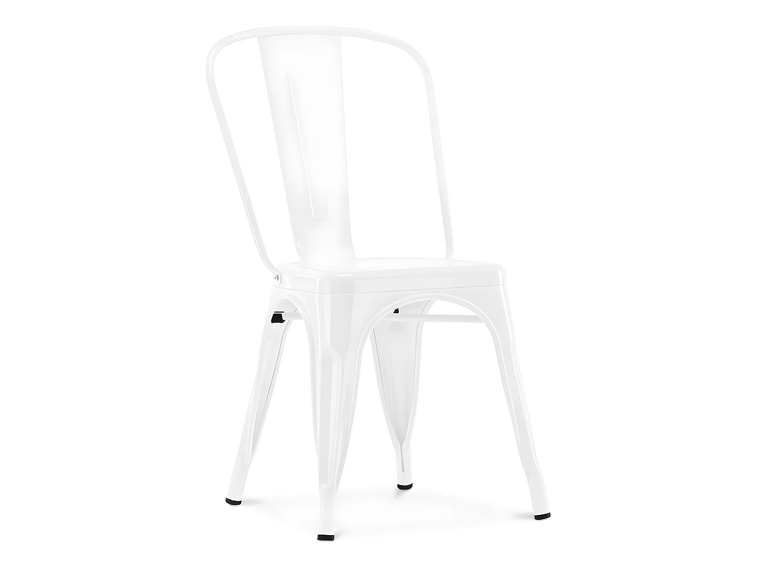 Chaise de salle à manger - Design industriel - Acier - Nouvelle édition - Stylix Blanc