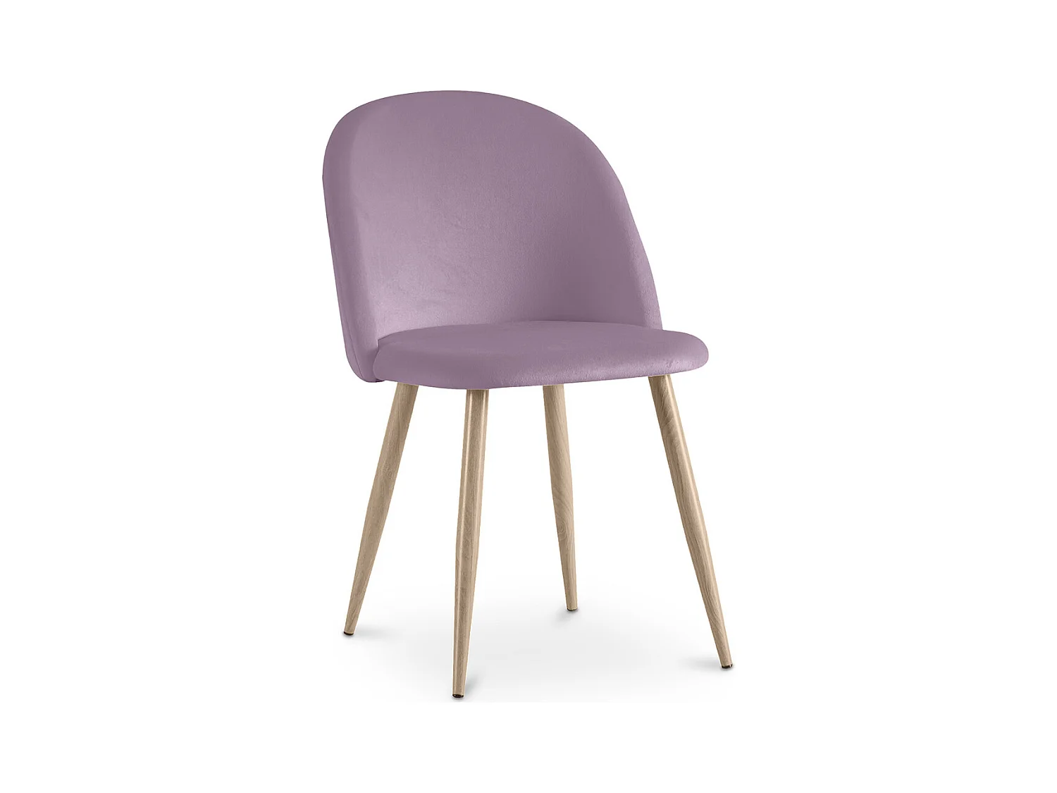 Chaise de salle à manger - Tapissée de velours - Style scandinave - Evelyne Rose