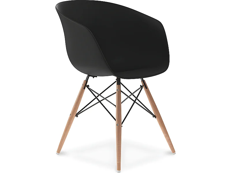 Silla de Comedor Diseño Escandinavo Patas Madera Natural - Polin