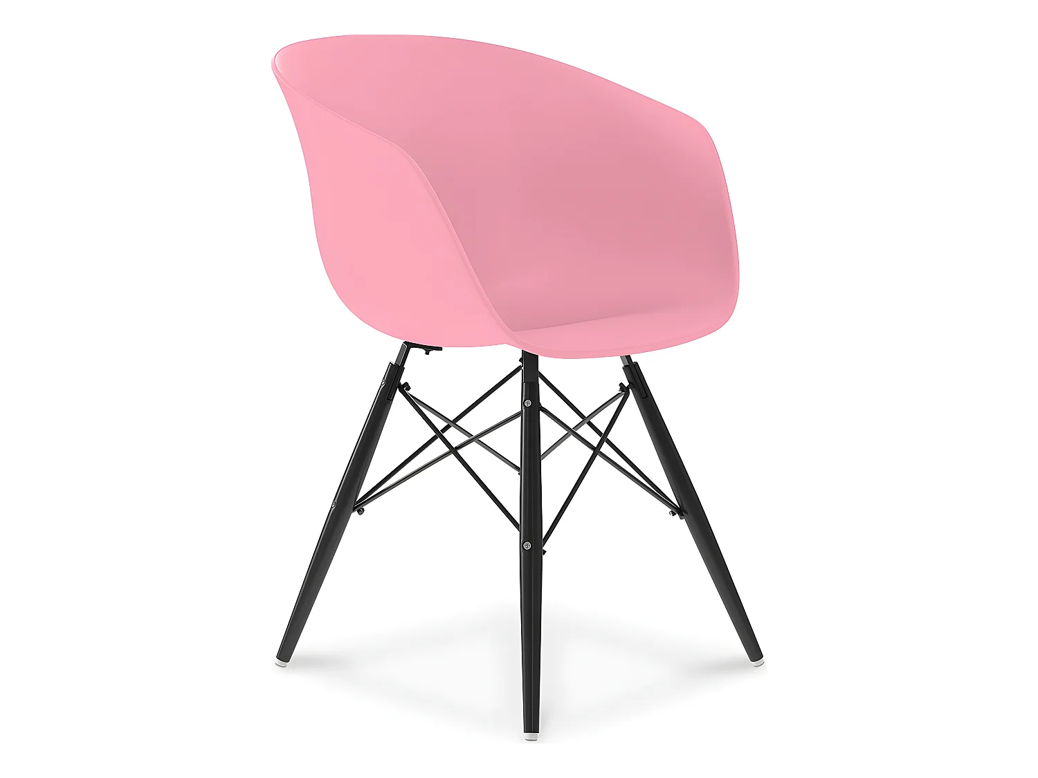 Sedia Design Scandinavo Per Sala Da Pranzo Gambe Legno Scuro- Polin