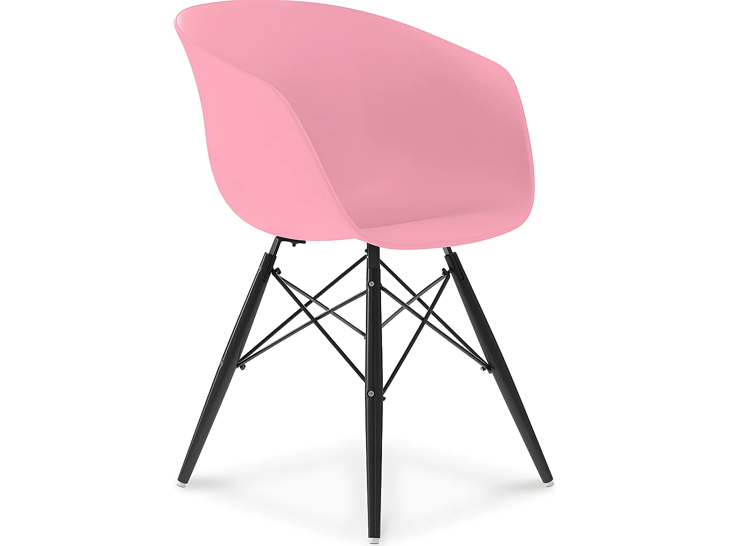 Sedia Design Scandinavo Per Sala Da Pranzo Gambe Legno Scuro- Polin