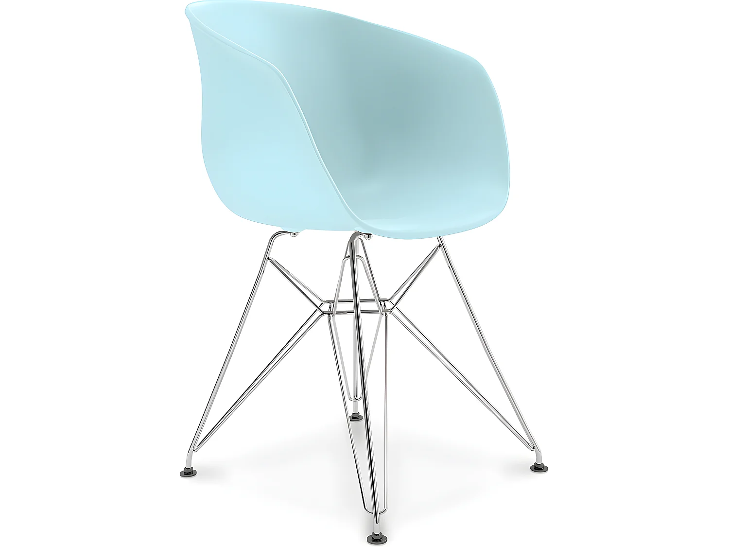 Silla de Comedor Diseño Escandinavo Patas Cromadas - Polin