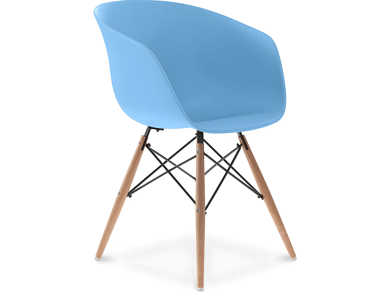 Sedia Design Scandinavo Per Sala Da Pranzo Gambe Legno Naturale - Polin