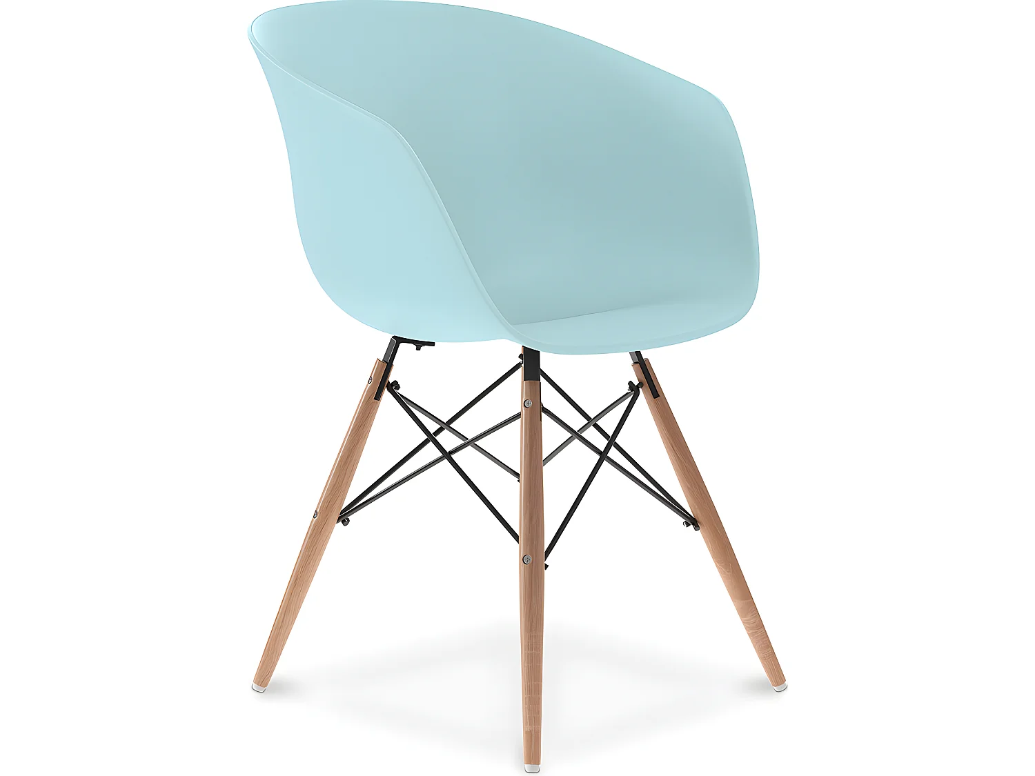 Silla de Comedor Diseño Escandinavo Patas Madera Natural - Polin