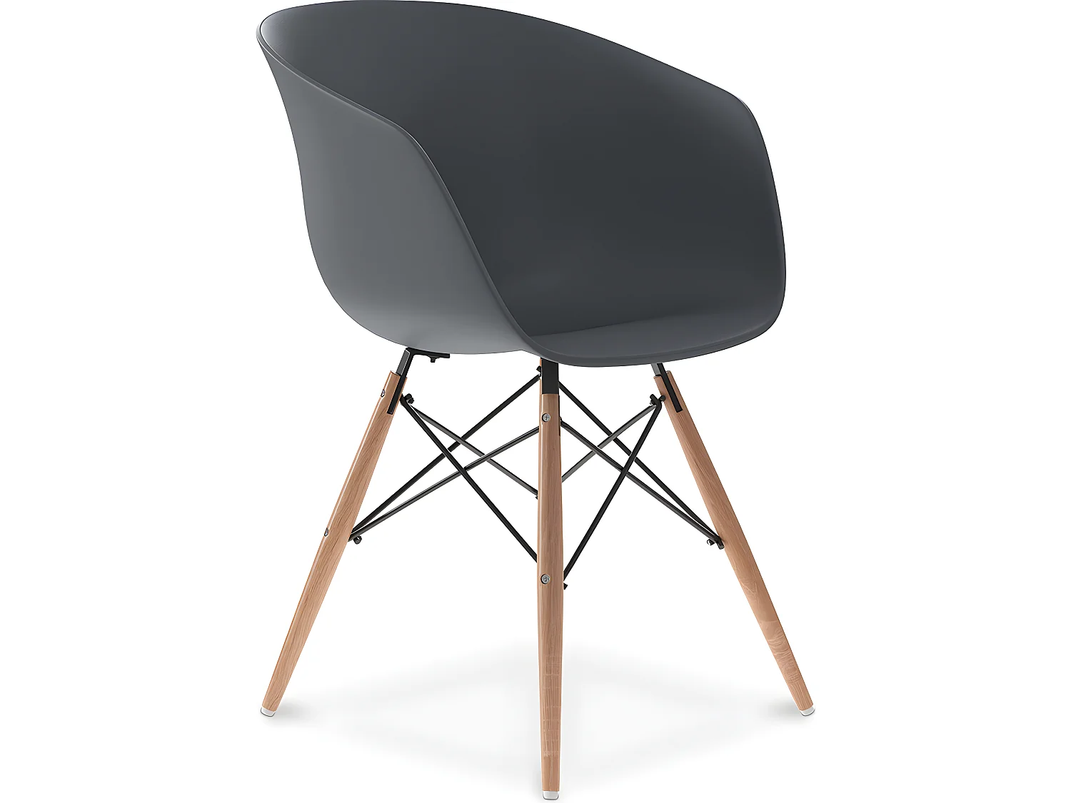 Sedia Design Scandinavo Per Sala Da Pranzo Gambe Legno Naturale - Polin