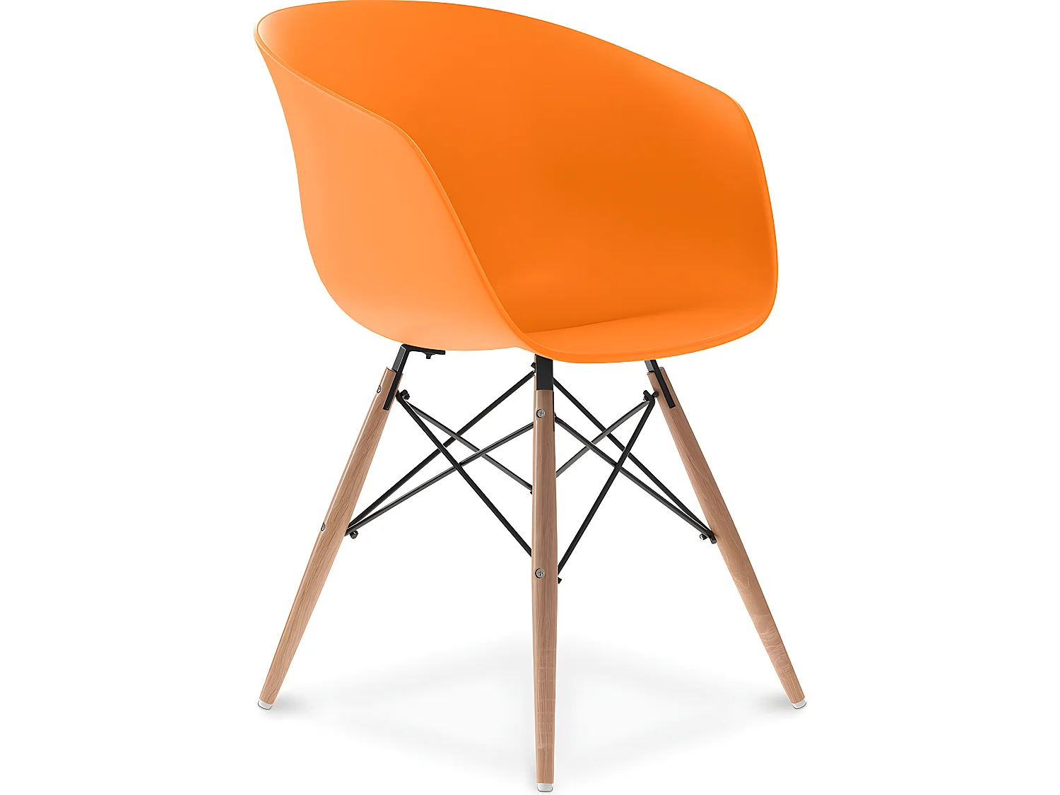 Sedia Design Scandinavo Per Sala Da Pranzo Gambe Legno Naturale - Polin