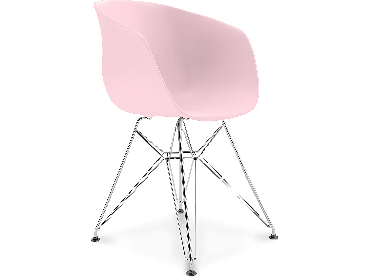 Silla de Comedor Diseño Escandinavo Patas Cromadas - Polin