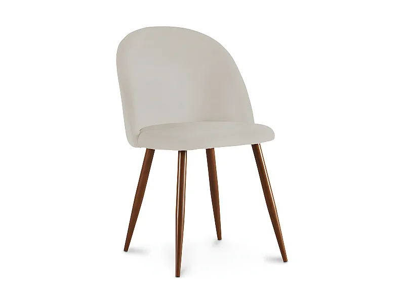 Sedia da pranzo - Rivestita in velluto - Design scandinavo - Evelyne