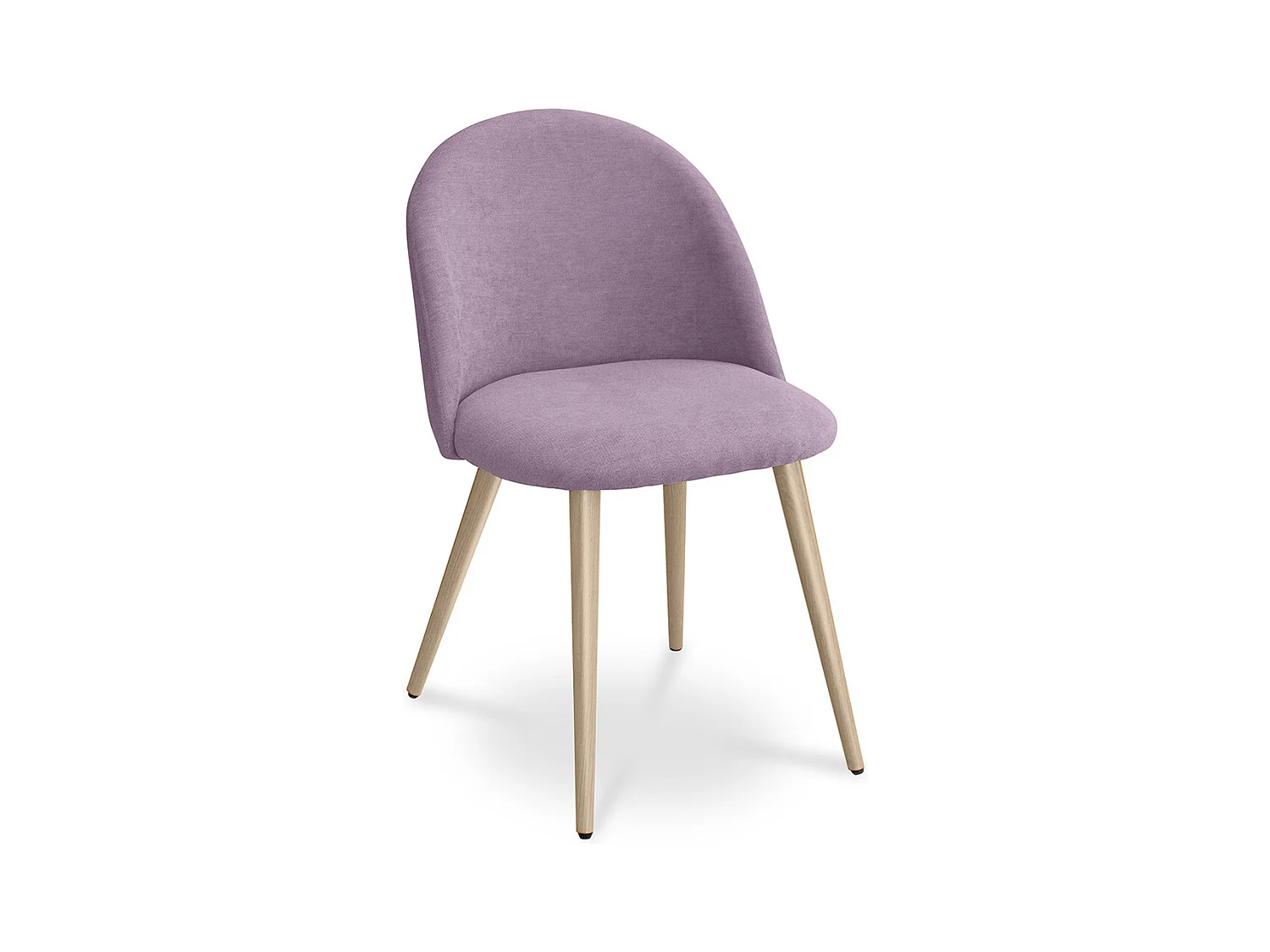 Chaise de salle à manger - Tapissée en tissu - Style scandinave - Evelyne Rose