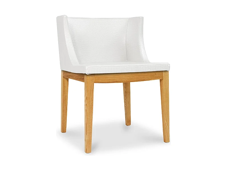 Chaise de Salle à Manger Design - Pieds Transparent - Mila Bois naturel