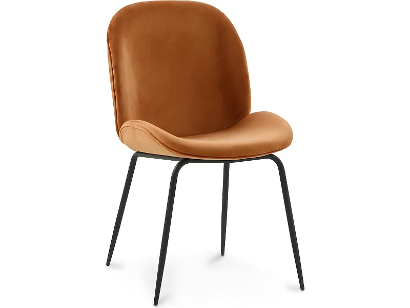 Silla de Comedor - Tapizada en Terciopelo - Retro - Elias