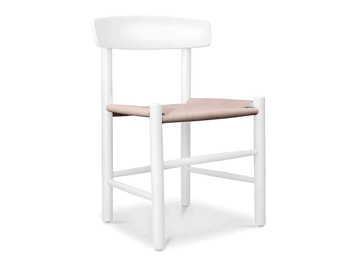 Chaise de salle à manger en bois - Style scandinave - Batsheva Blanc