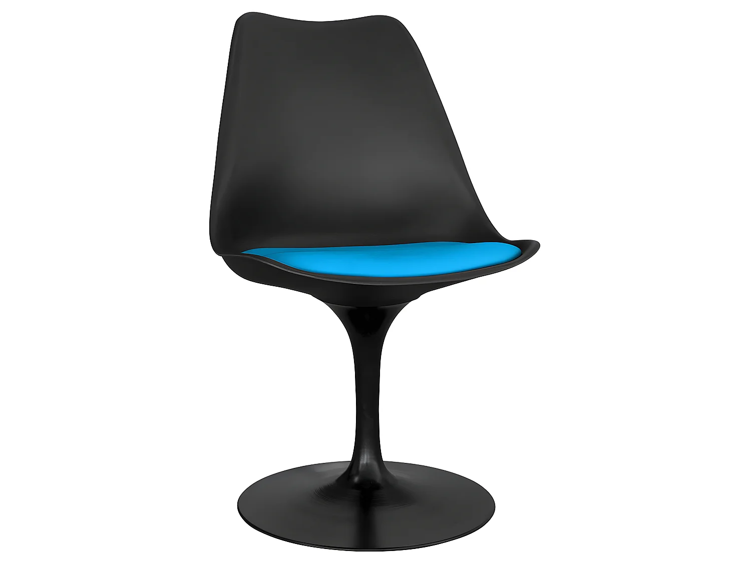 Silla de Comedor - Silla Giratoria Negra -Tulip