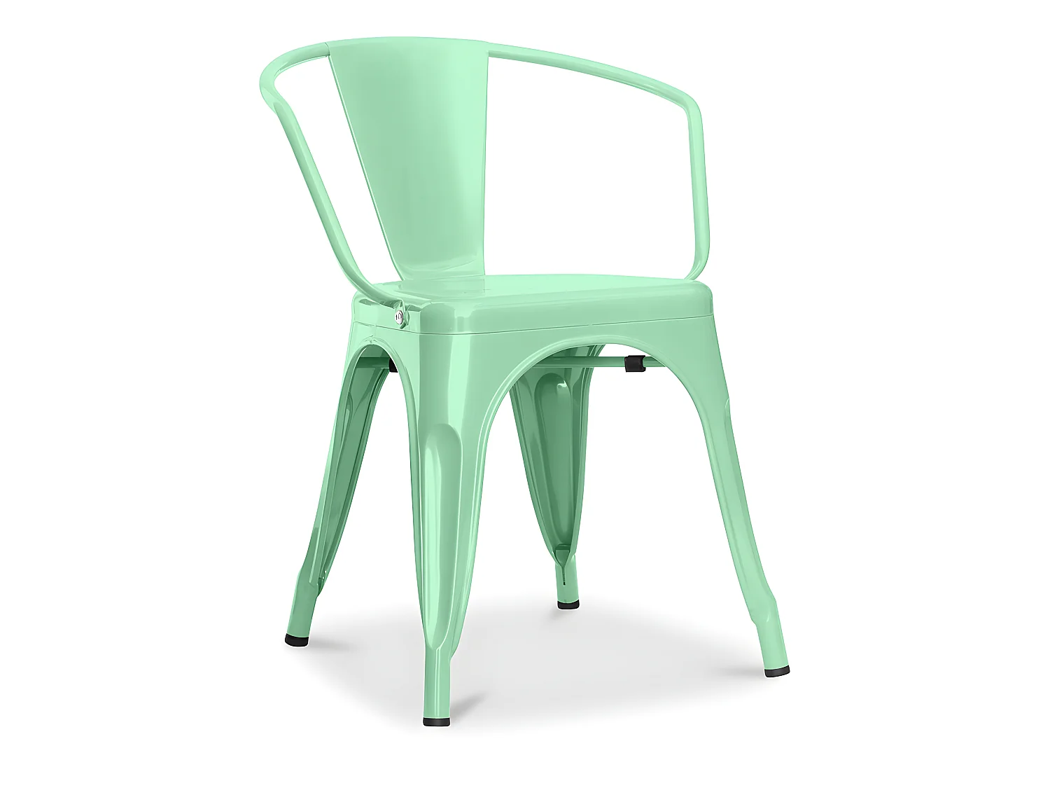 Chaise de salle à manger avec accoudoirs - Acier - Nouvelle édition - Stylix Menthe