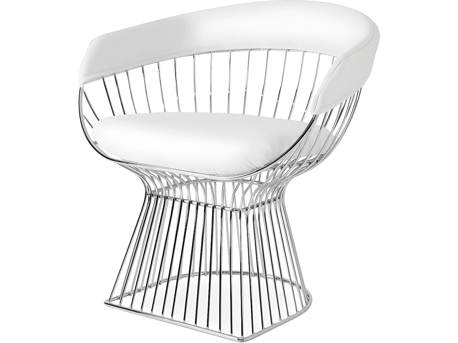 Silla de Comedor con Reposabrazos - Cuero y Metal - Barrel