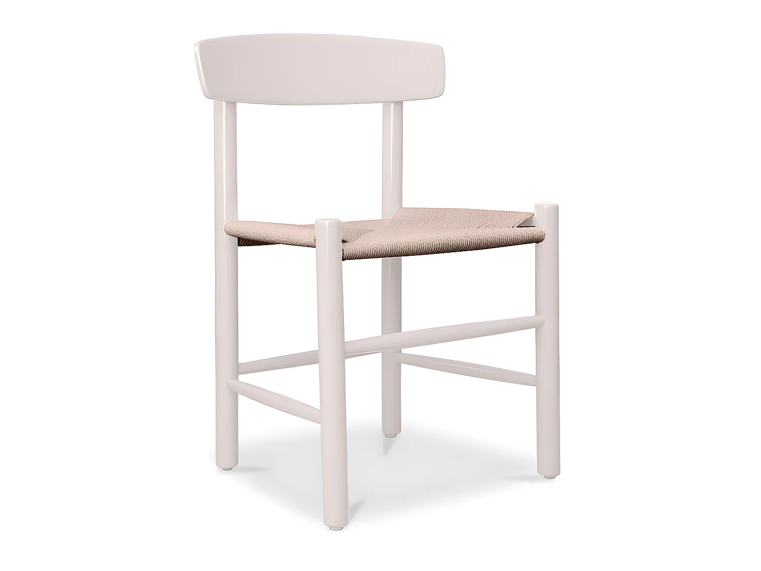 Chaise de salle à manger en bois - Style scandinave - Batsheva Ivoire