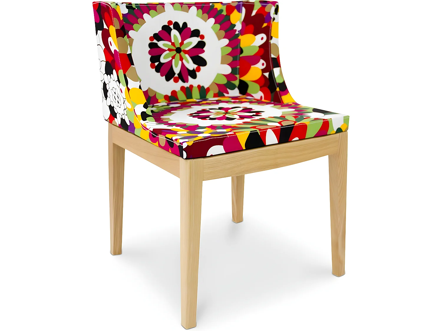 Chaise de salle à manger - Transparent - Design avec accoudoirs - Miss Style Bois naturel