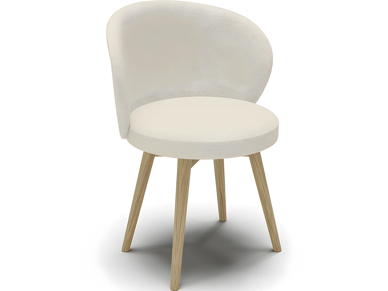 Fauteuil En Bouclette Fausse Fourrure Tapissée - Boucles Blanches - Yuna Blanc