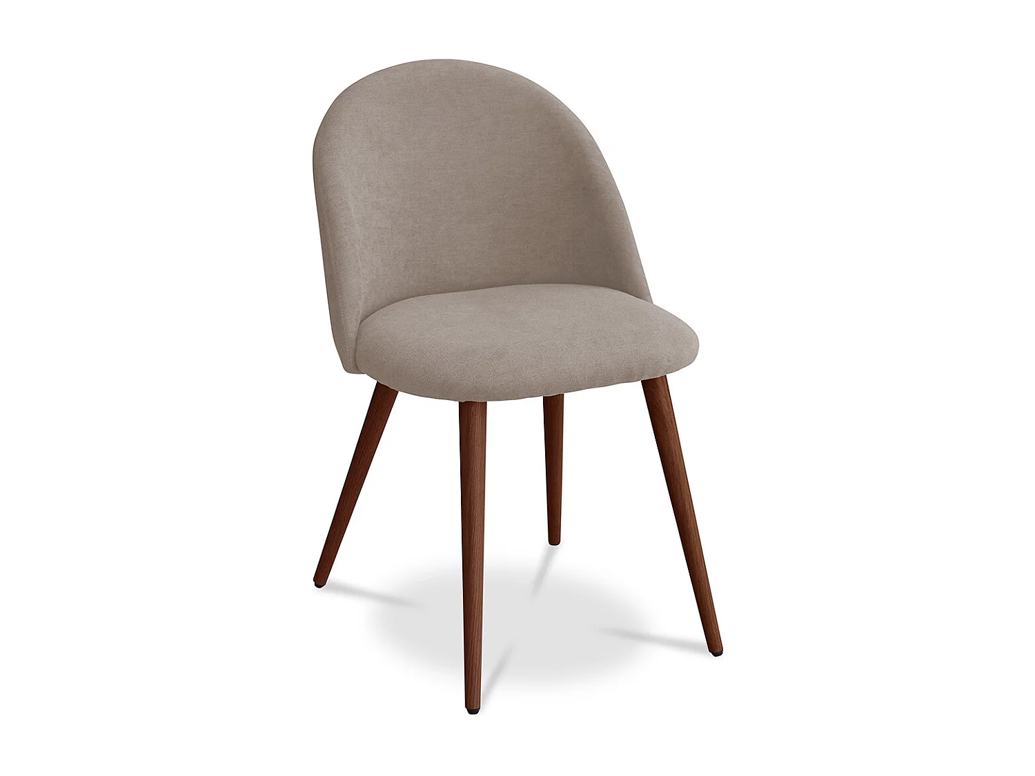 Chaise de salle à manger - Tapissée en tissu - Style scandinave - Evelyne Taupe